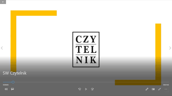 Klatka z filmu - Logo Spółdzielni Wydawniczej "Czytelnik"