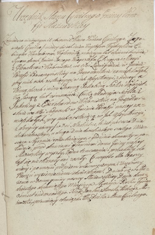 Akt ślubu Kolonistów Osada Nr 10, Akt M 1817 Nr 16 Zapowiedź 2