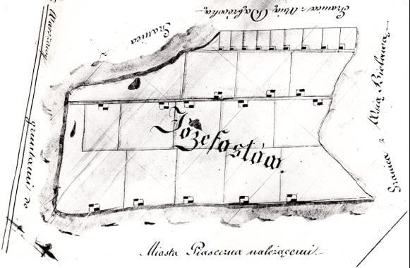 Mapa osady w Józefosławiu