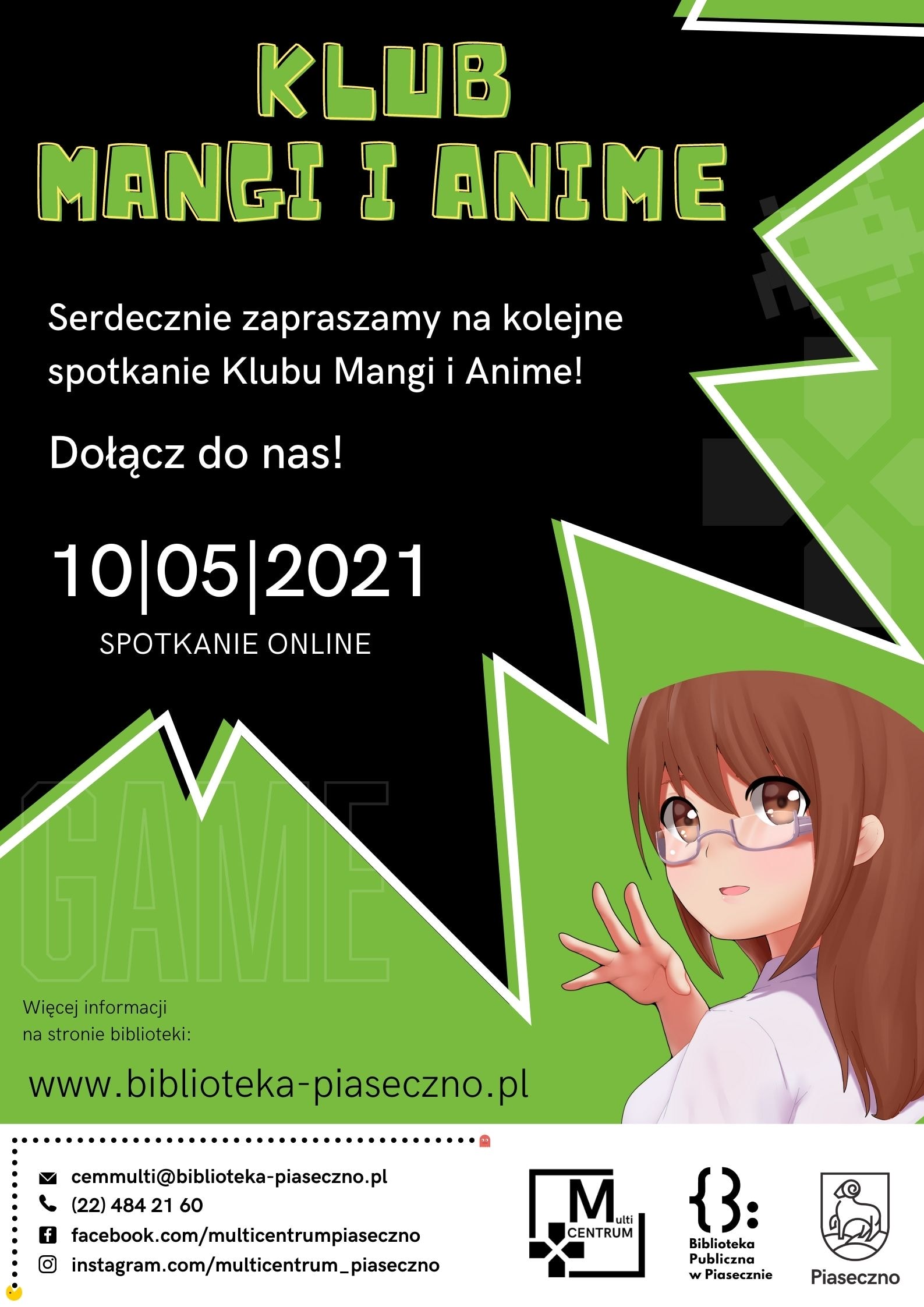 Plakat-promujacy-spotkanie-klubu-mangi-i-anime
