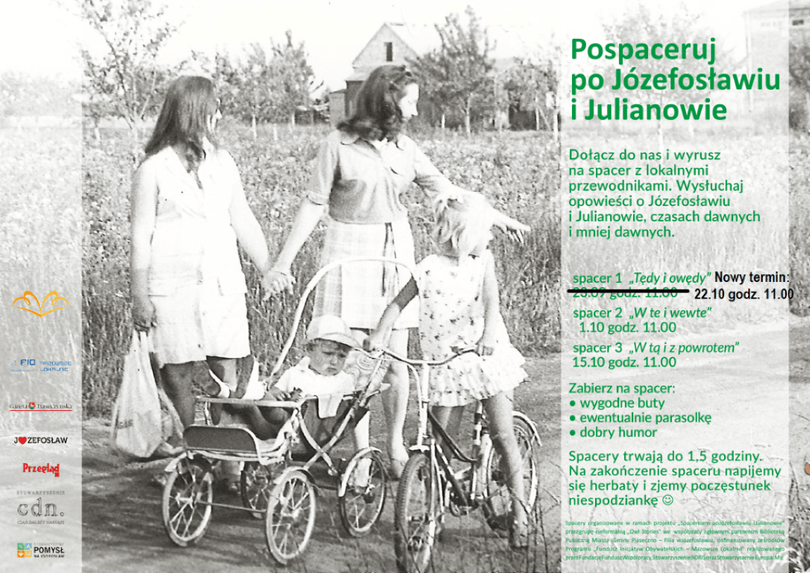 Plakat promujący spacery po Józefosławiu i Julianowie