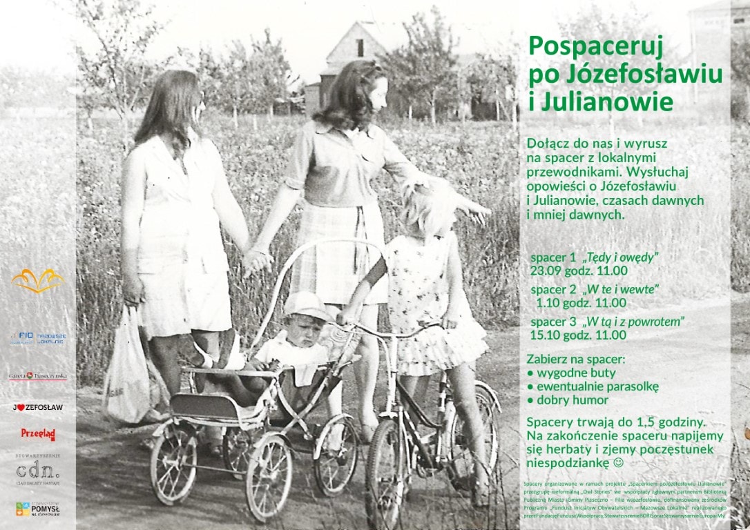 Plakat promujący spacery po Józefosławiu i Julianowie
