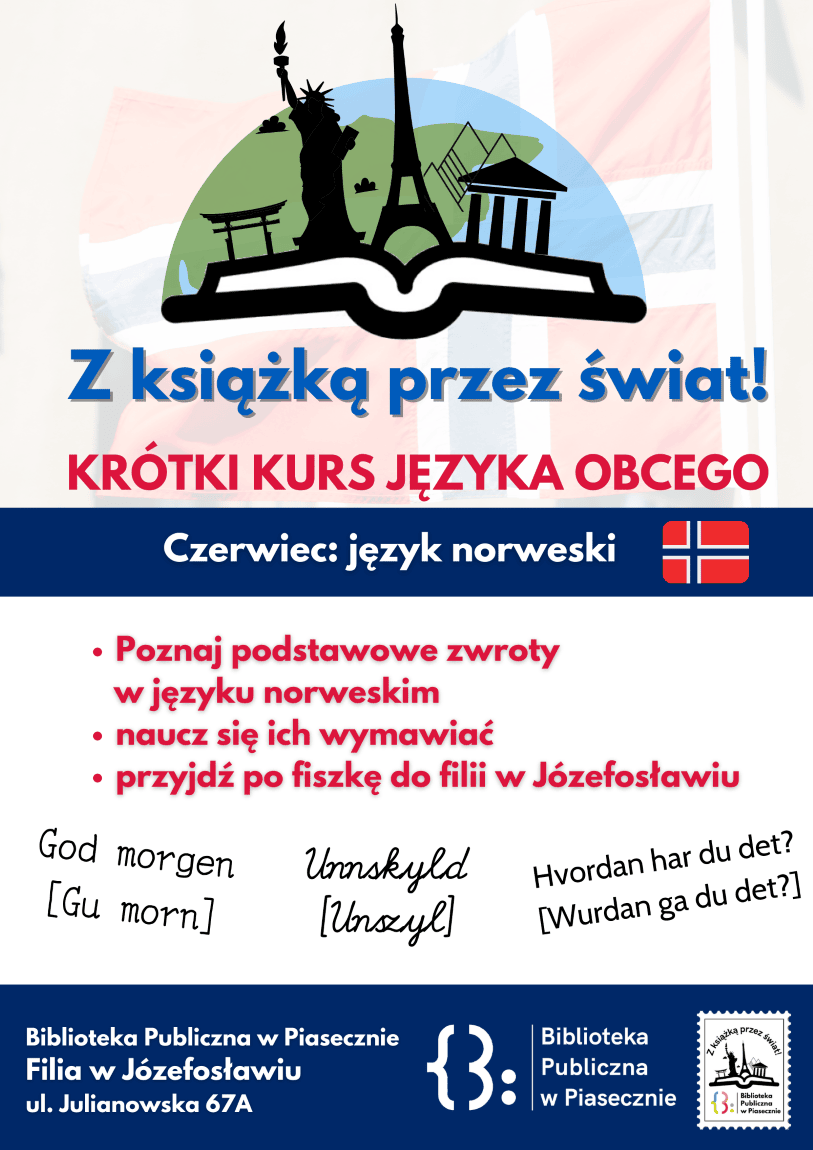 Zdjęcie przedstawiające plakat promujący krótki kurs języka obcego