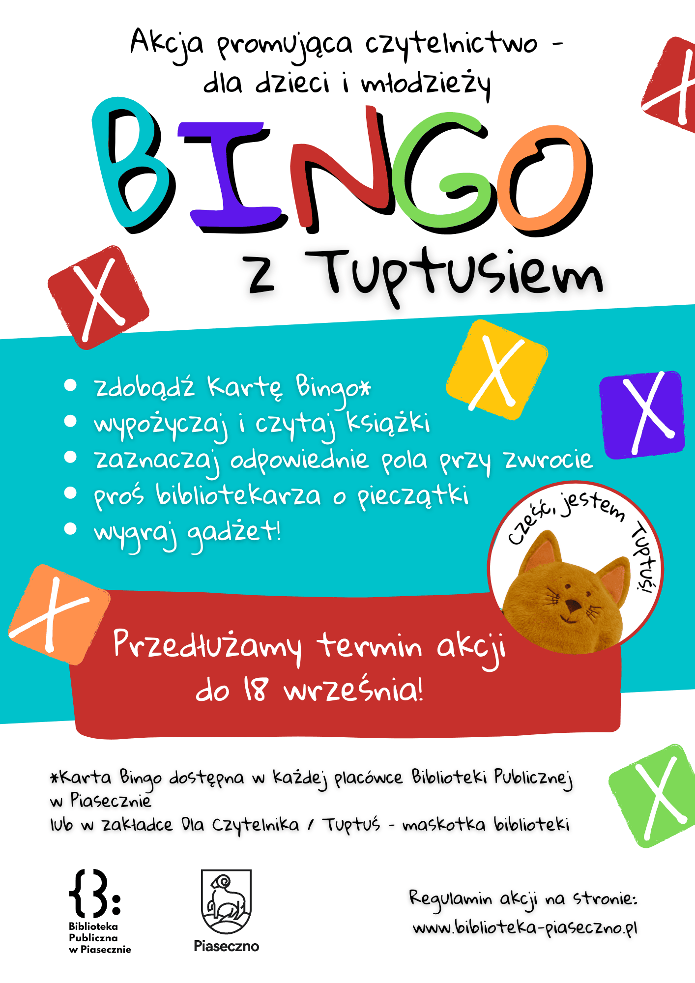 Plakat promujący akcję Bingo z Tuptusiem