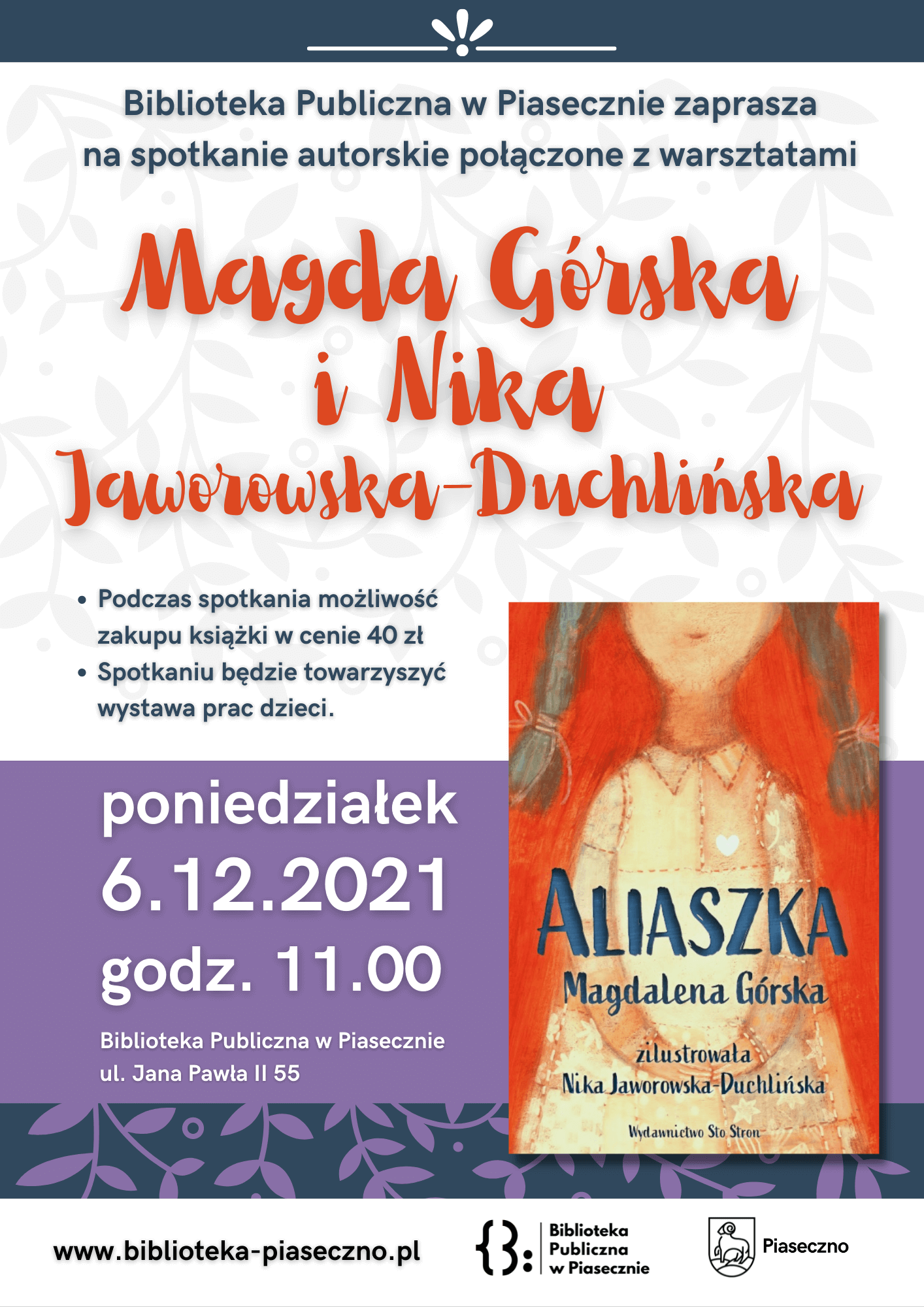 Aliaszka – spotkanie autorskie z Magdaleną Górską i Niką Duchlińską-Jaworowską
