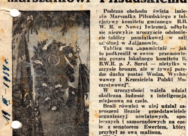 Julianów, „Kurier Poranny” z dnia 23 III 1934 roku