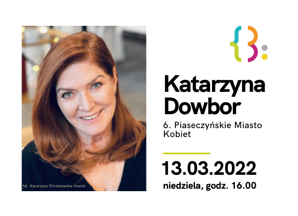 Katarzyna Dowbor w bibliotece - informacja o spotkaniu.
