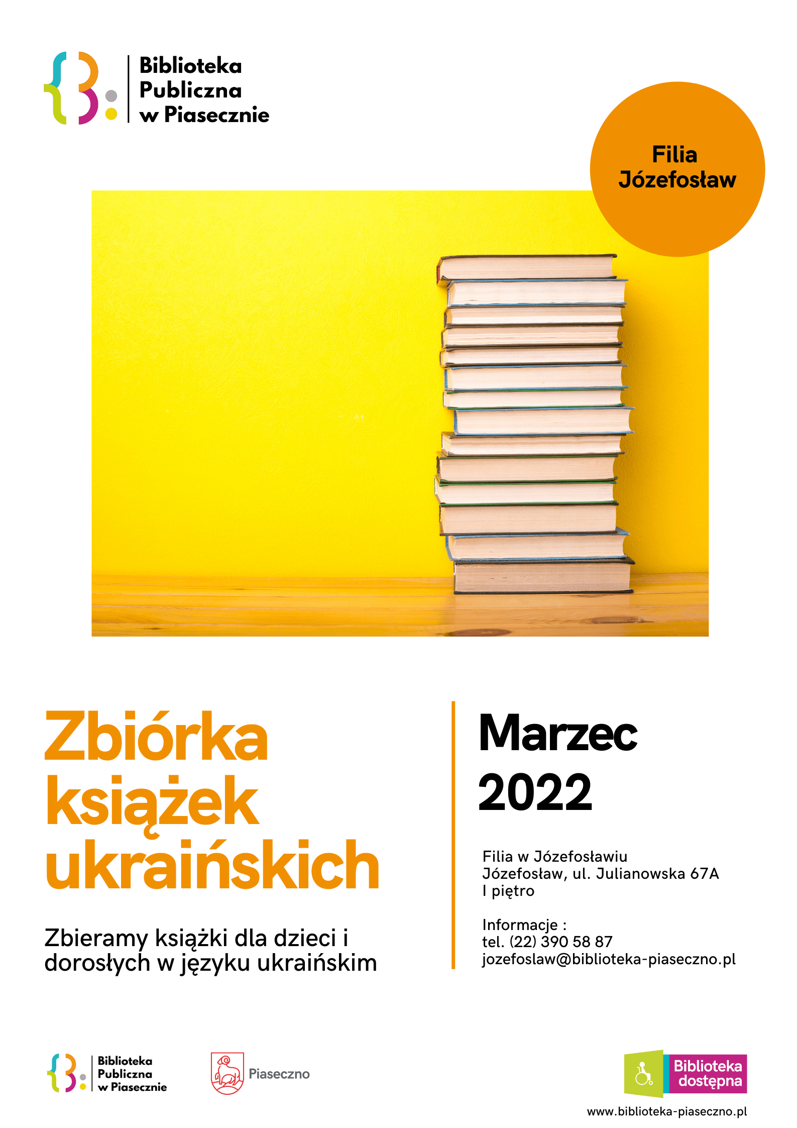Zbiórka książek ukraińskich – plakat