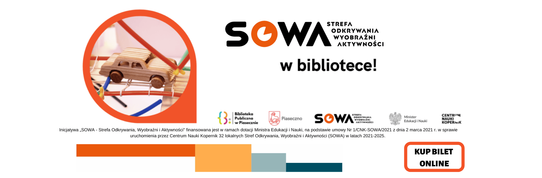 SOWA - strefa odkrywania wyobraźni, aktywności - baner informacyjny