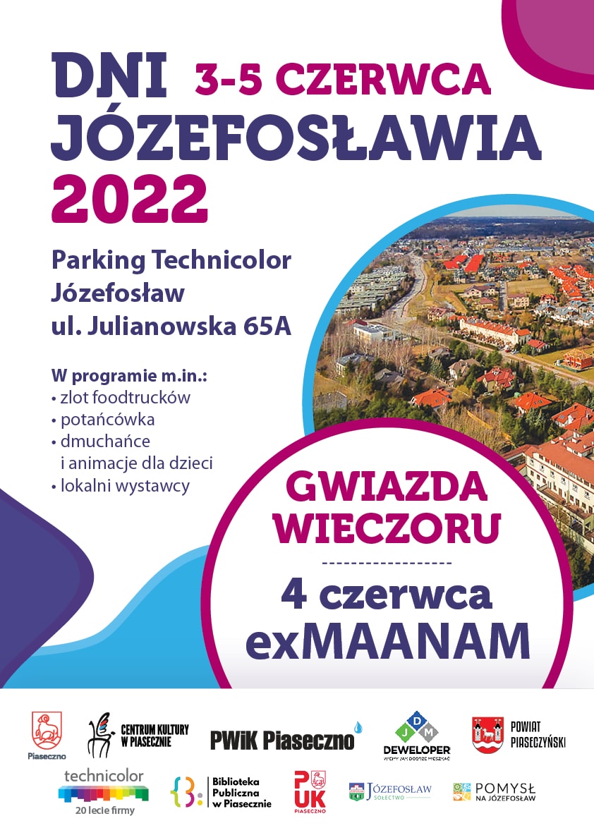 Plakat wydarzenia Dni Jozefoslawia 3-5.06.2022