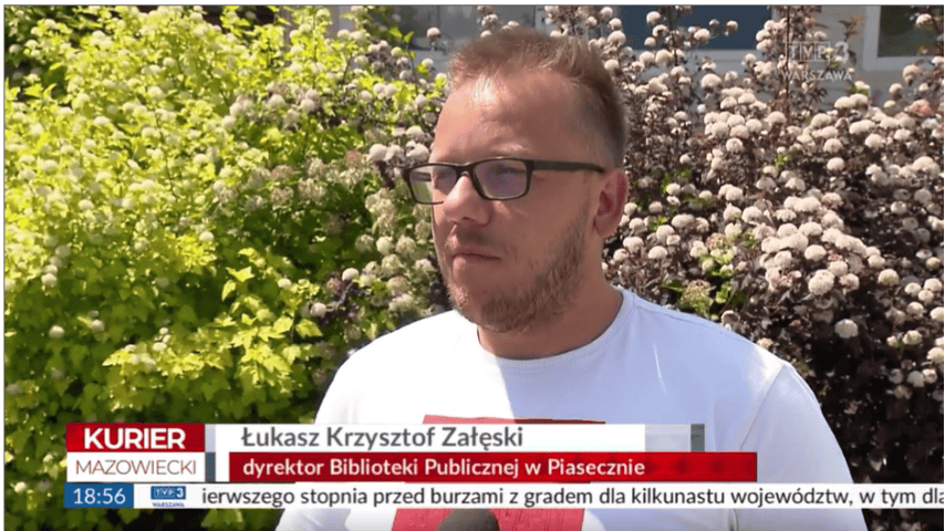 Dyrektor biblioteki Łukasz Krzysztof Załęski w Kurierze Mazowieckim.