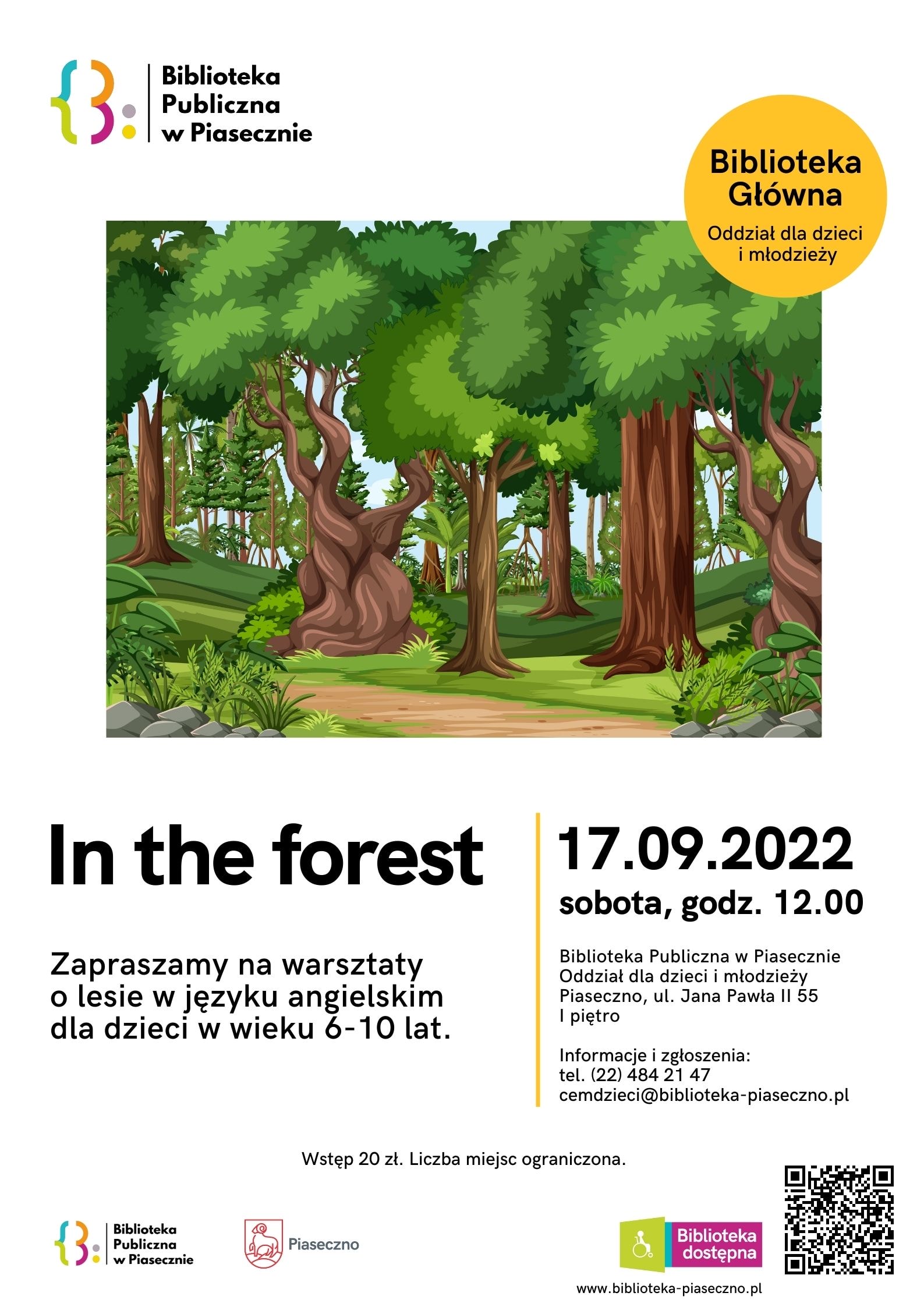 In the forest - warsztaty w języku angielskim - plakat