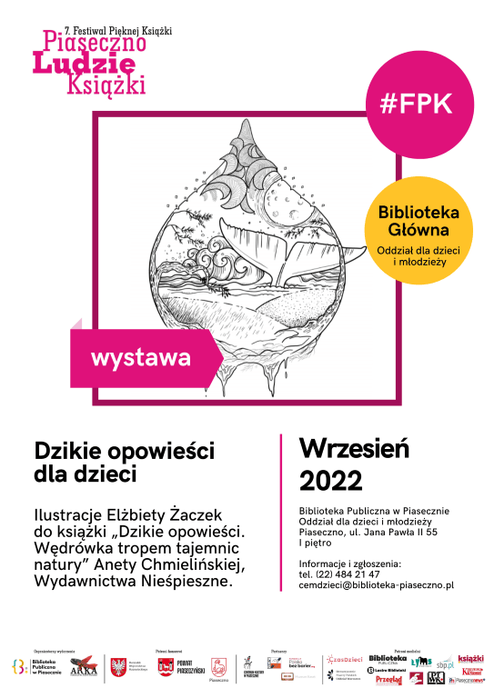 FPK Ilustracje Elżbiety Żaczek - plakat 24 września 2022 roku w Bibliotece Publicznej w Piasecznie