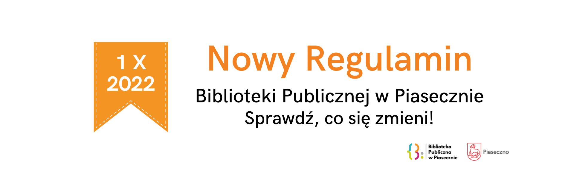 Nowy regulamin biblioteki - baner