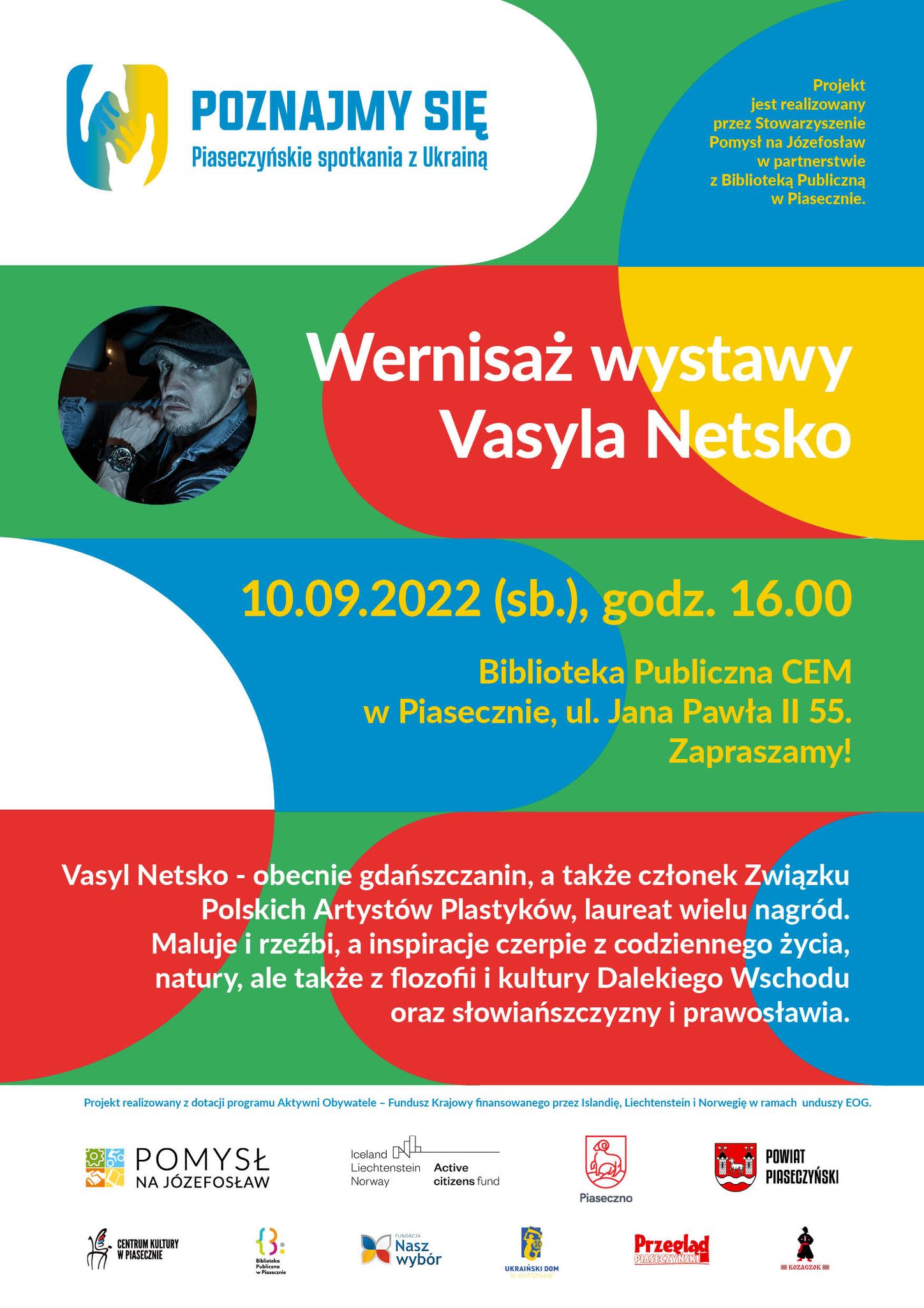 Vasyl Netsko - plakat informujący o wernisażu