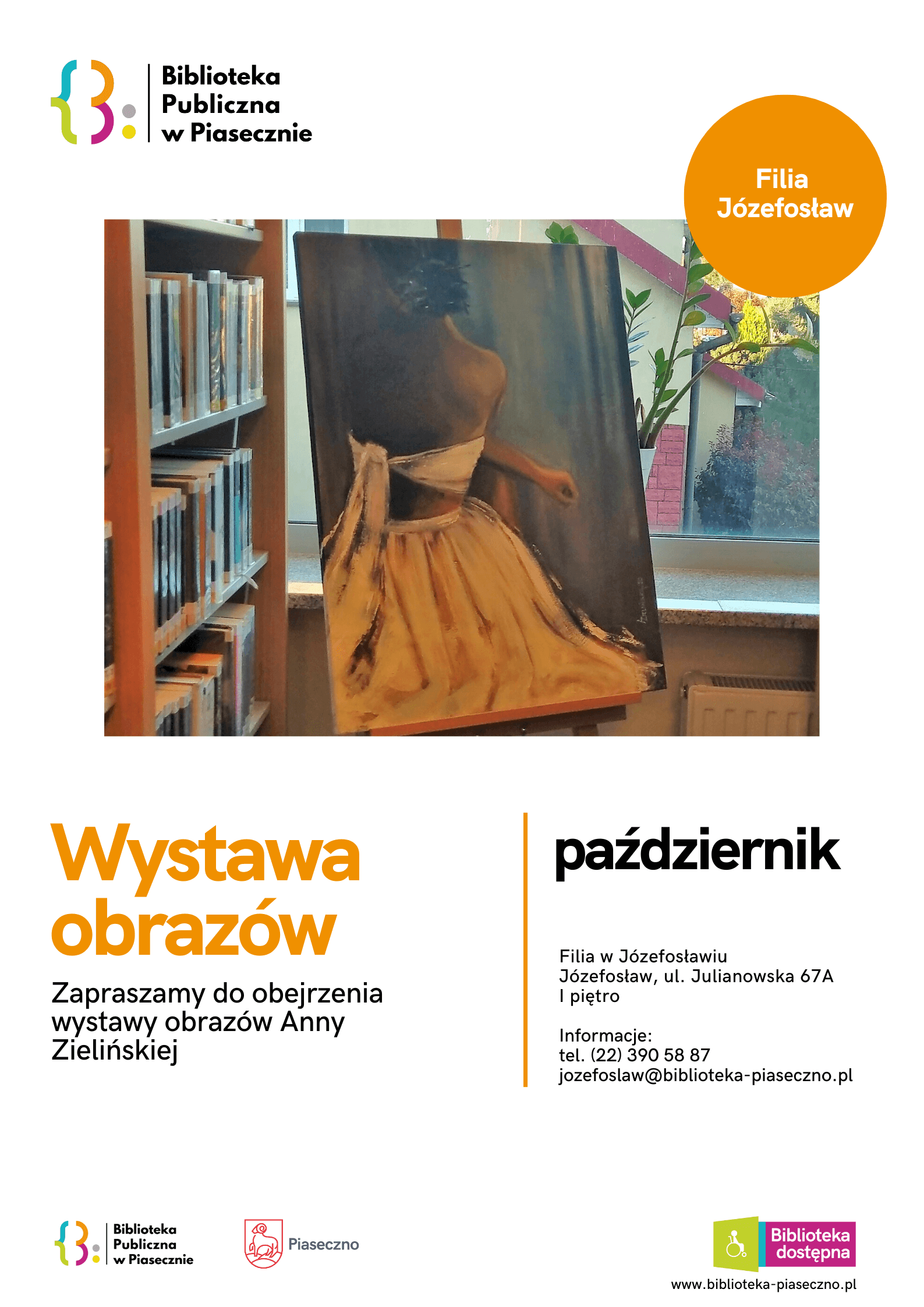 Wystawa obrazów Anny Zielińskiej – plakat informacyjny