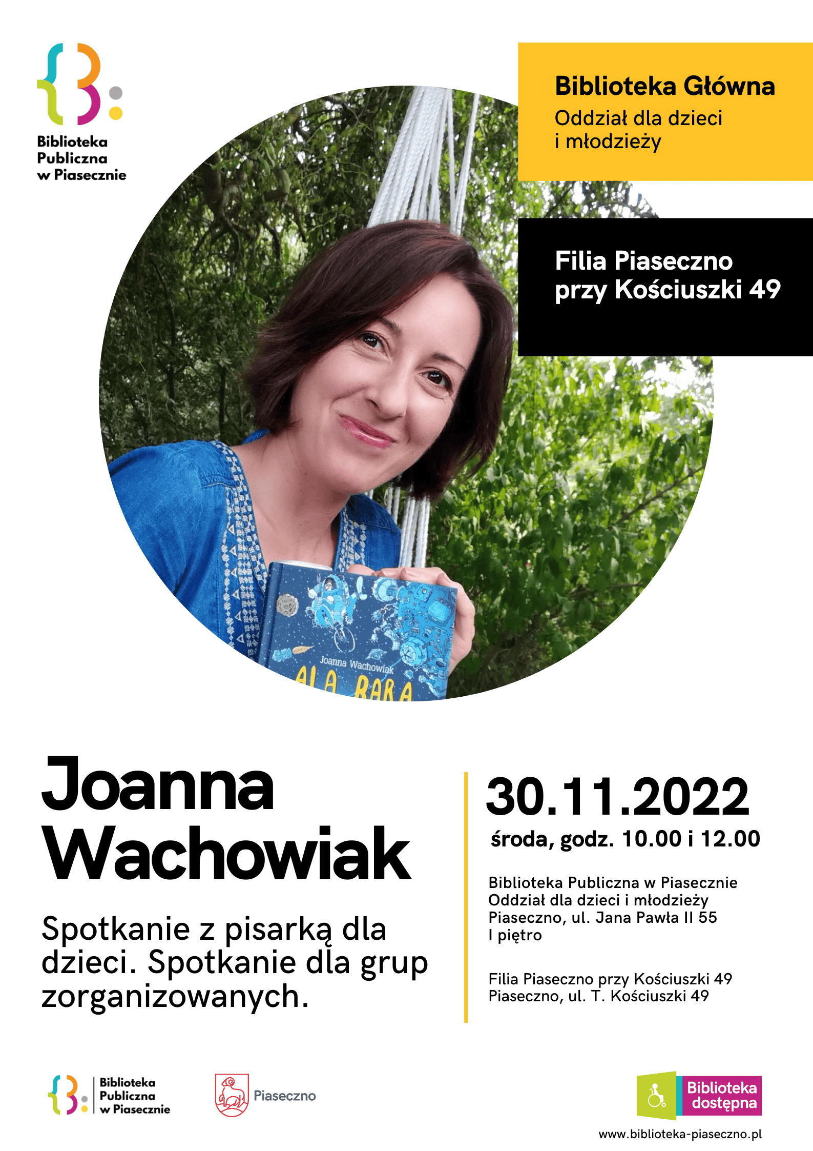 Spotkanie wutorskie z Joanną Wachowiak