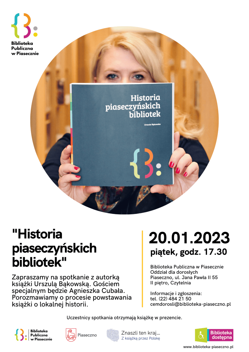 Spotkanie Autorskie Z Urszulą Bąkowską - plakat o wydarzeniu 20.01.2023 g. 17.30