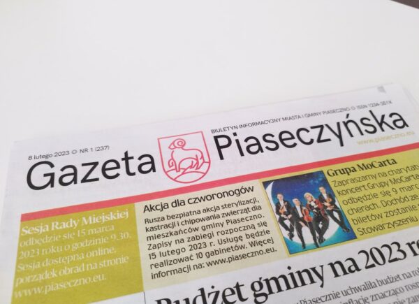 Nagłówek Gazety Piaseczyńskiej nr 1
