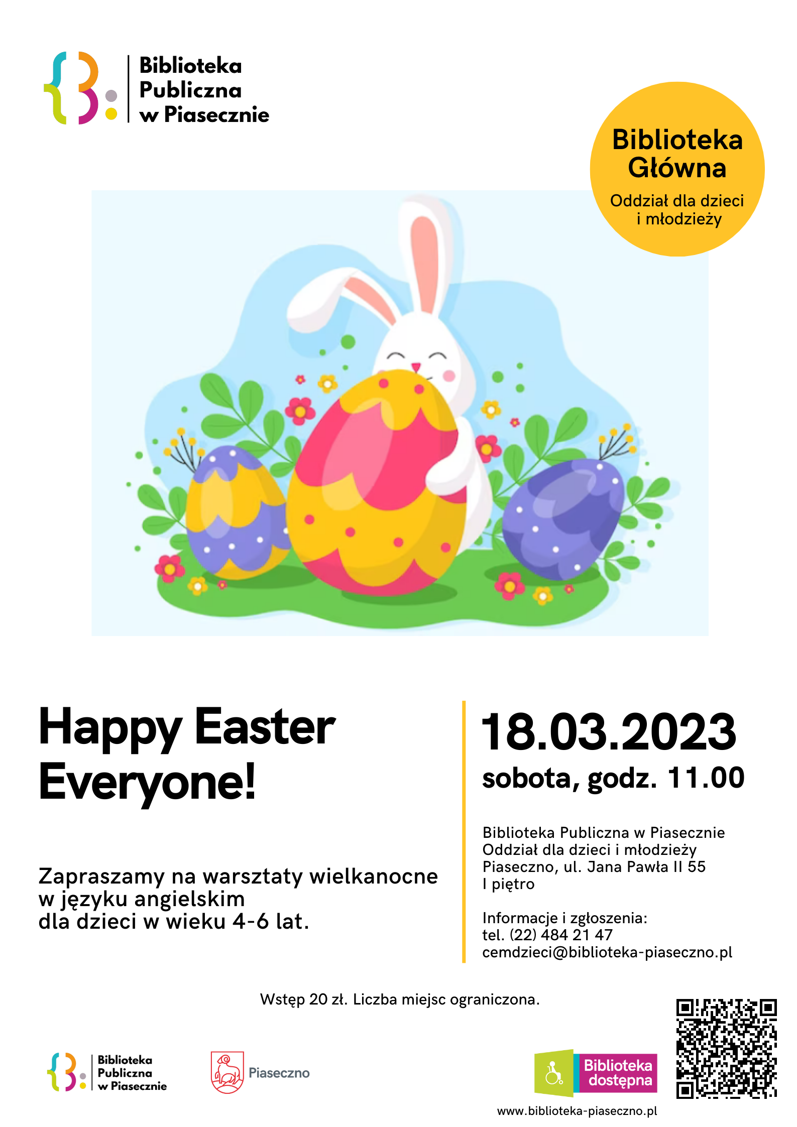 Happy Easter Everyone! – warsztaty w języku angielskim grupa młodsza - plakat