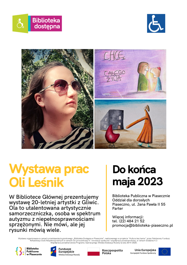 Plakat wystawy Oli Leśnik