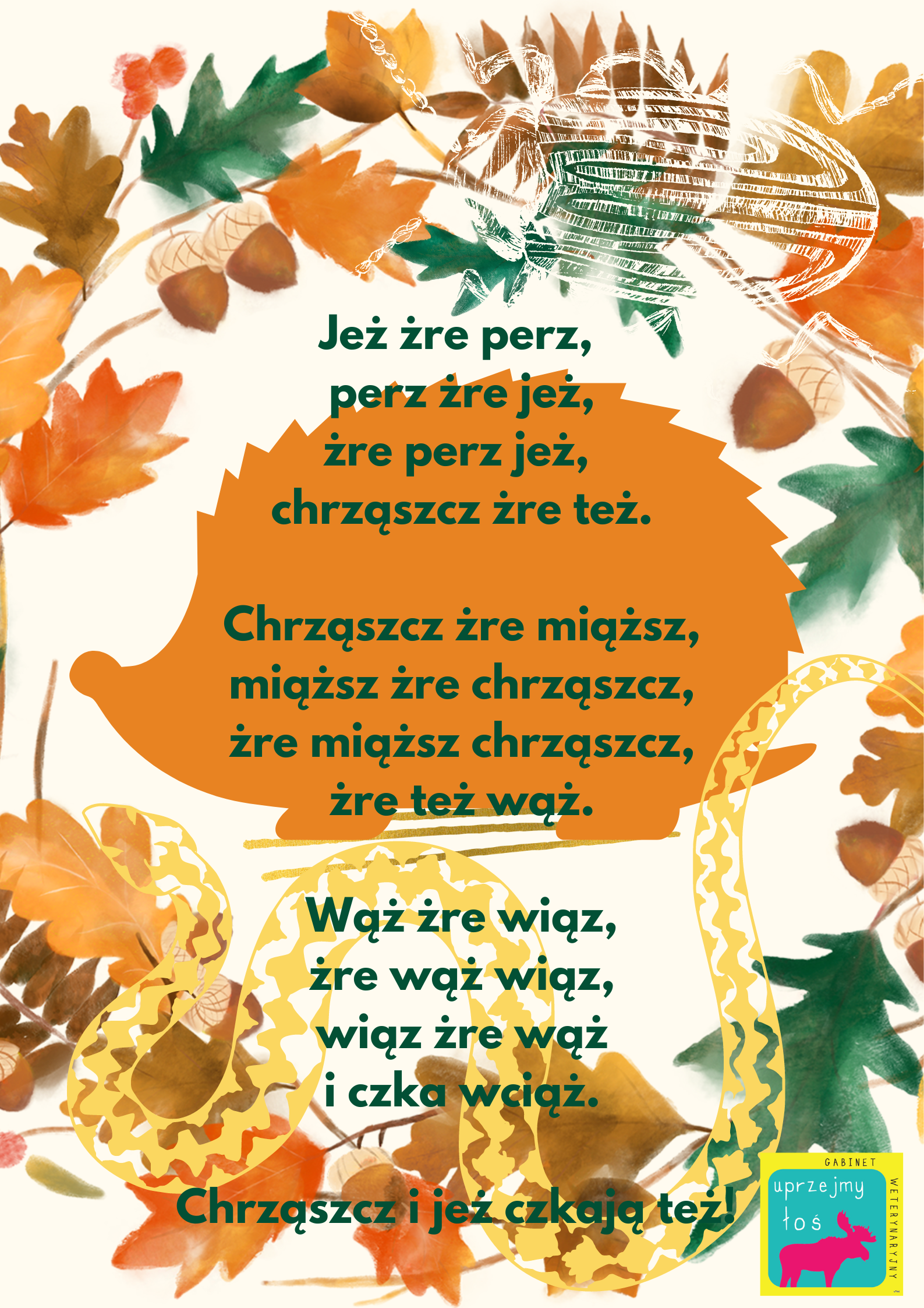 Wierszyk autorstwa profilu: Dykcja - wierszyki, co ćwiczą języki - Agata Kwias 