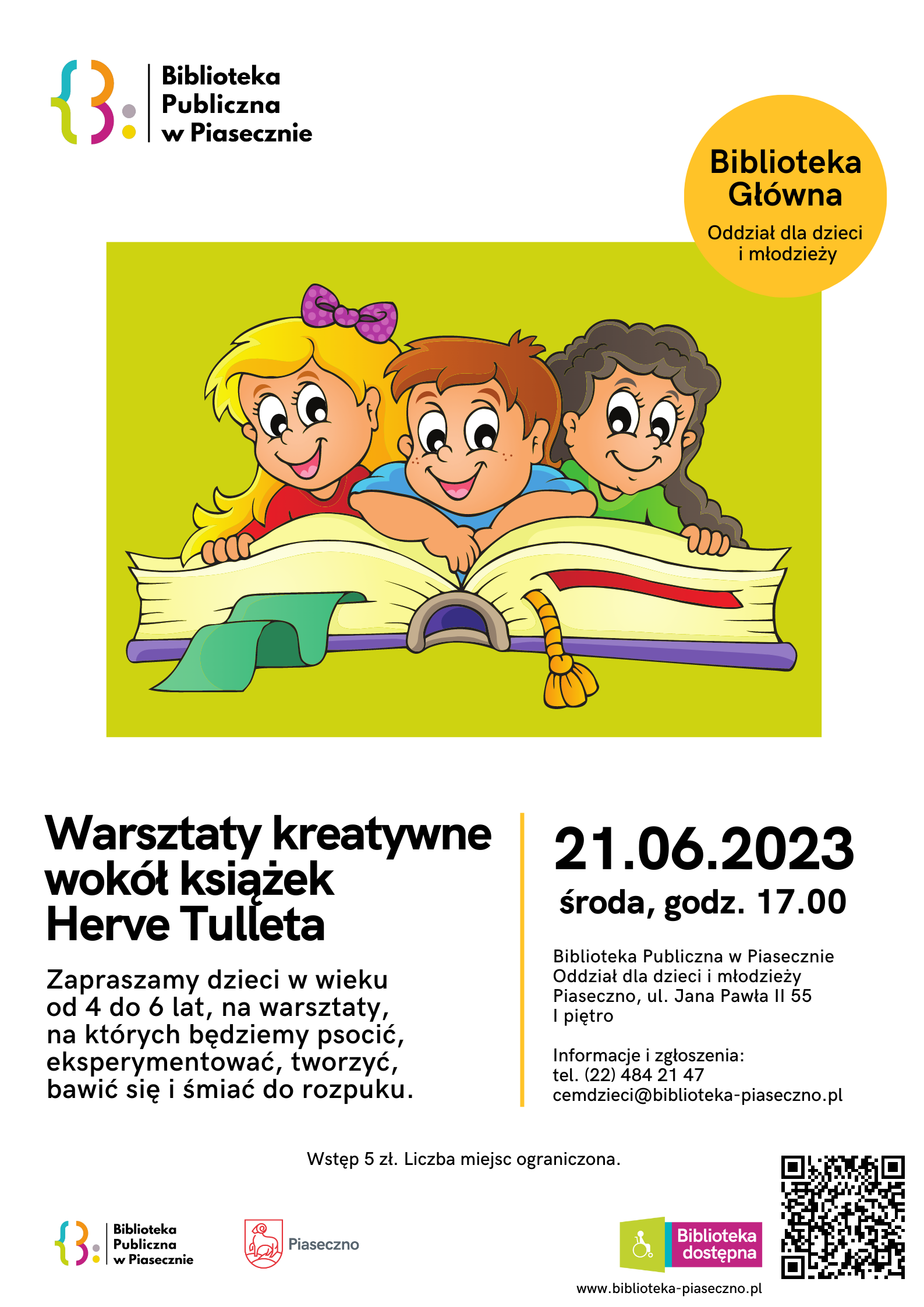 Warsztaty Kreatywne Wokół Książek Herve Tulleta - plakat
