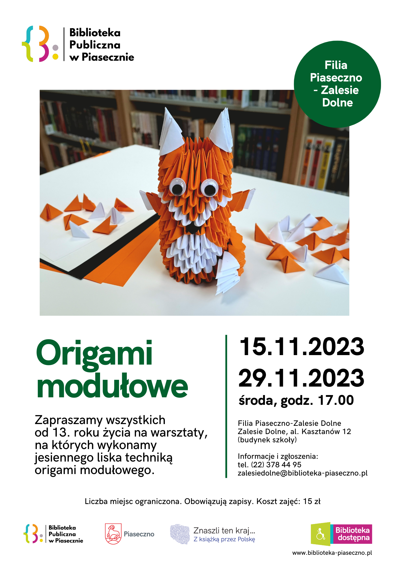 Origami modułowe - plakat