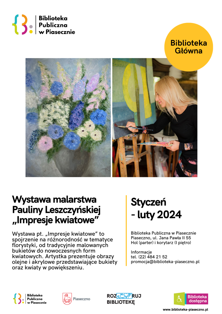 Malarstwo Pauliny Leszczyńskiej -plakat o wystawie