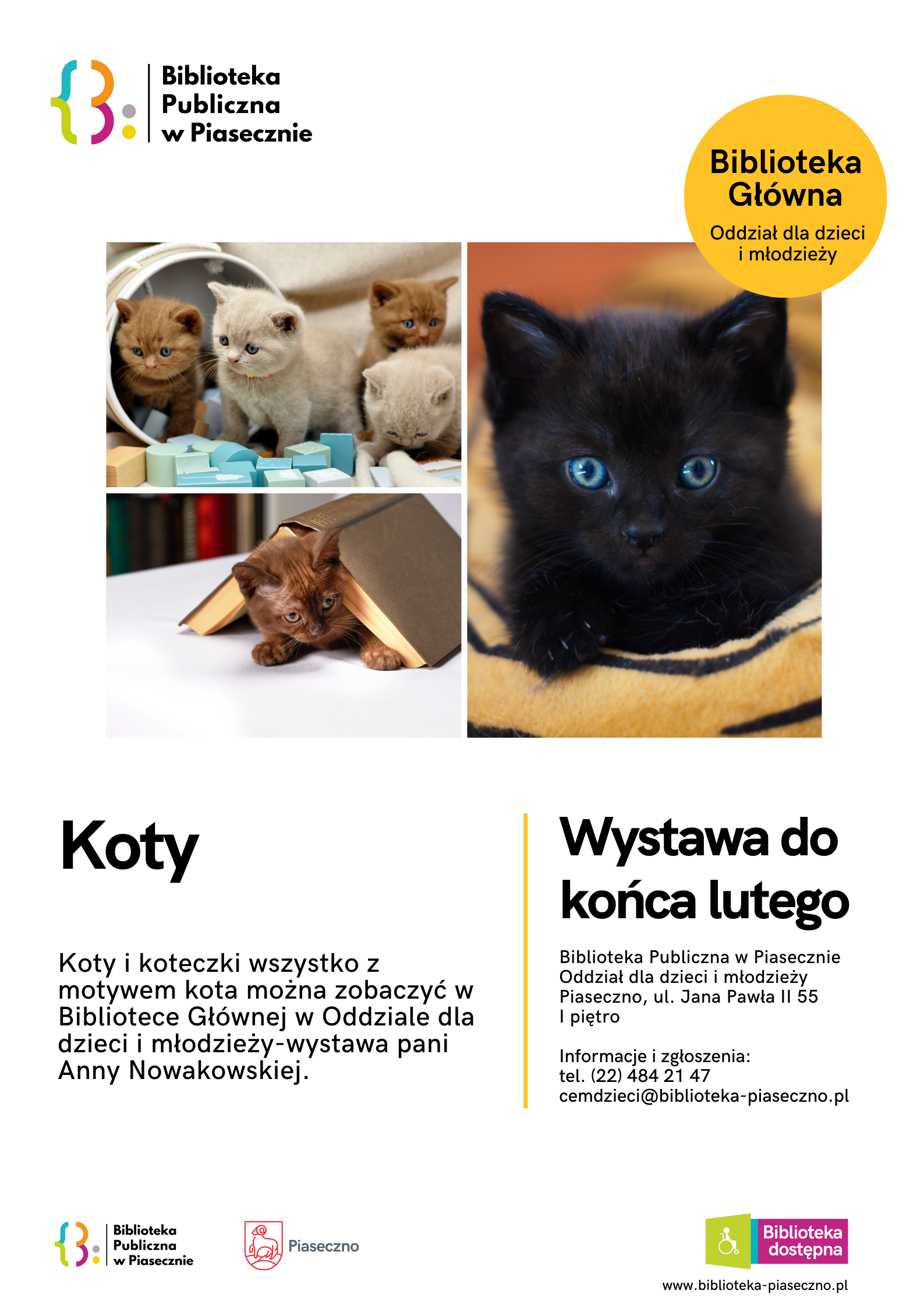 Plakat wystawa koty