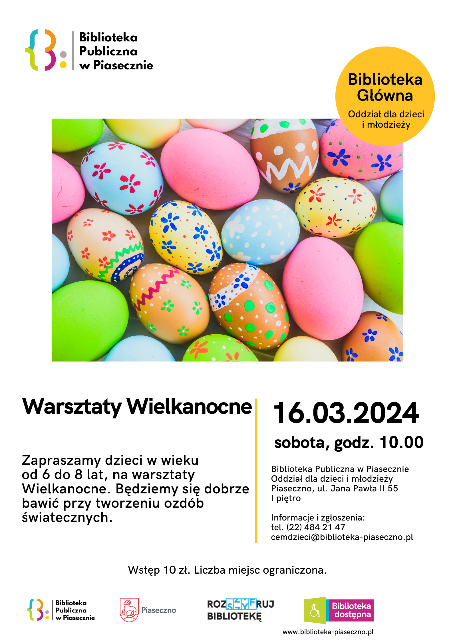 Plakat promujący Warsztaty Wielkanocne